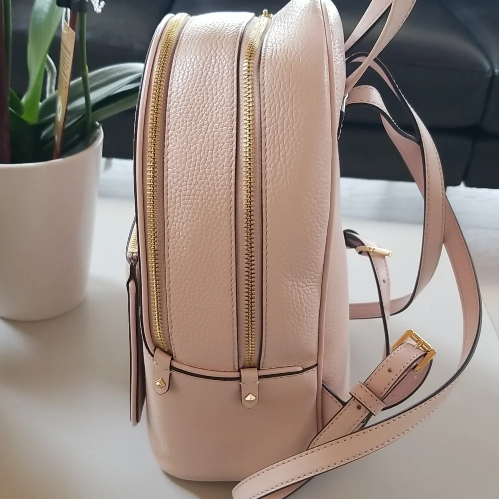 NWT Michael Kors Adina MD Leather Backpack In Powder Blush